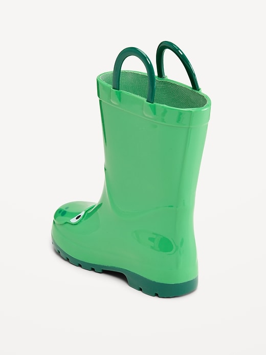 Image number 3 showing, Tall Frog-Graphic Rain Boots for Toddler Boys