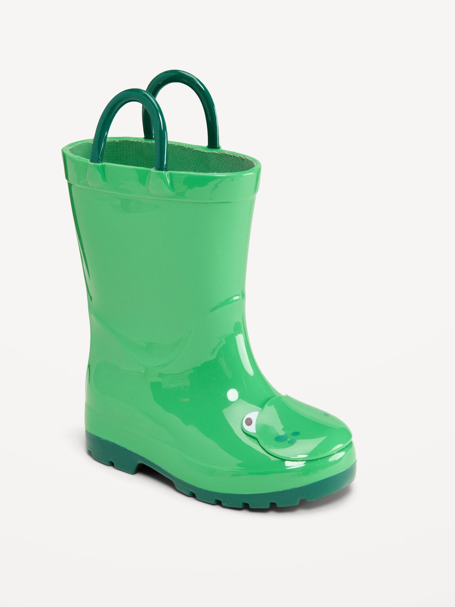 Tall Frog-Graphic Rain Boots for Toddler Boys