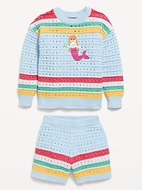 Image number 3 showing, Boxy-Fit Sweater and Shorts Set for Toddler Girls