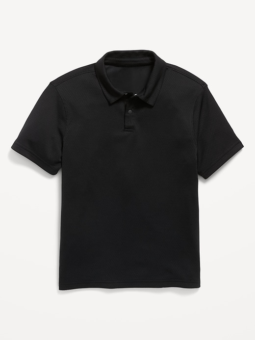 Image number 4 showing, Short-Sleeve Textured Mesh Polo Shirt for Boys