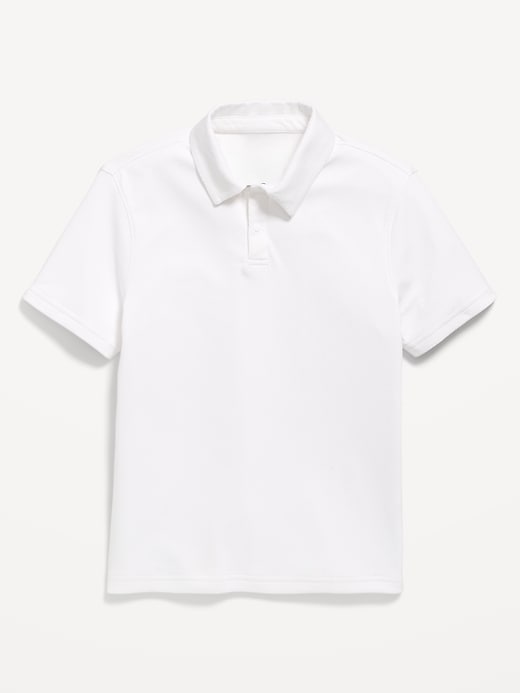 Image number 4 showing, Short-Sleeve Textured Mesh Polo Shirt for Boys