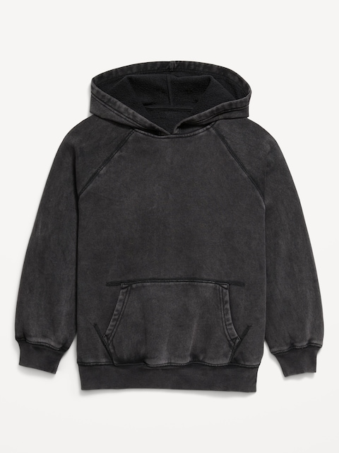 Oversized Washed Pullover Hoodie for Boys
