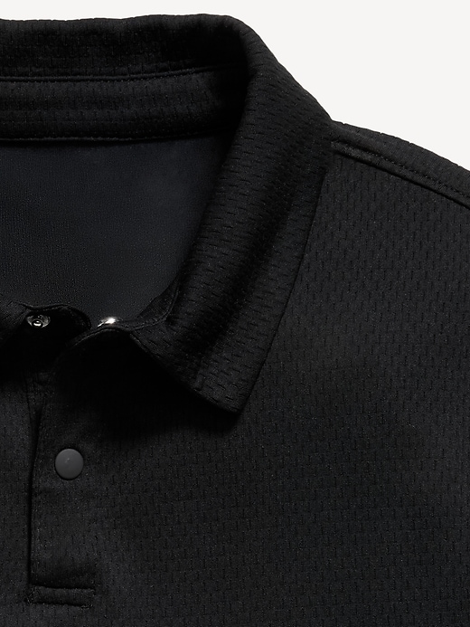 Image number 5 showing, Short-Sleeve Textured Mesh Polo Shirt for Boys
