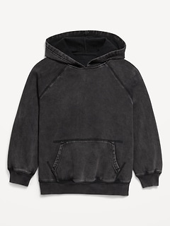 Oversized Washed Pullover Hoodie for Boys