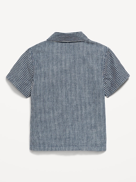 Image number 3 showing, Short-Sleeve Striped Utility Shirt for Toddler Boys