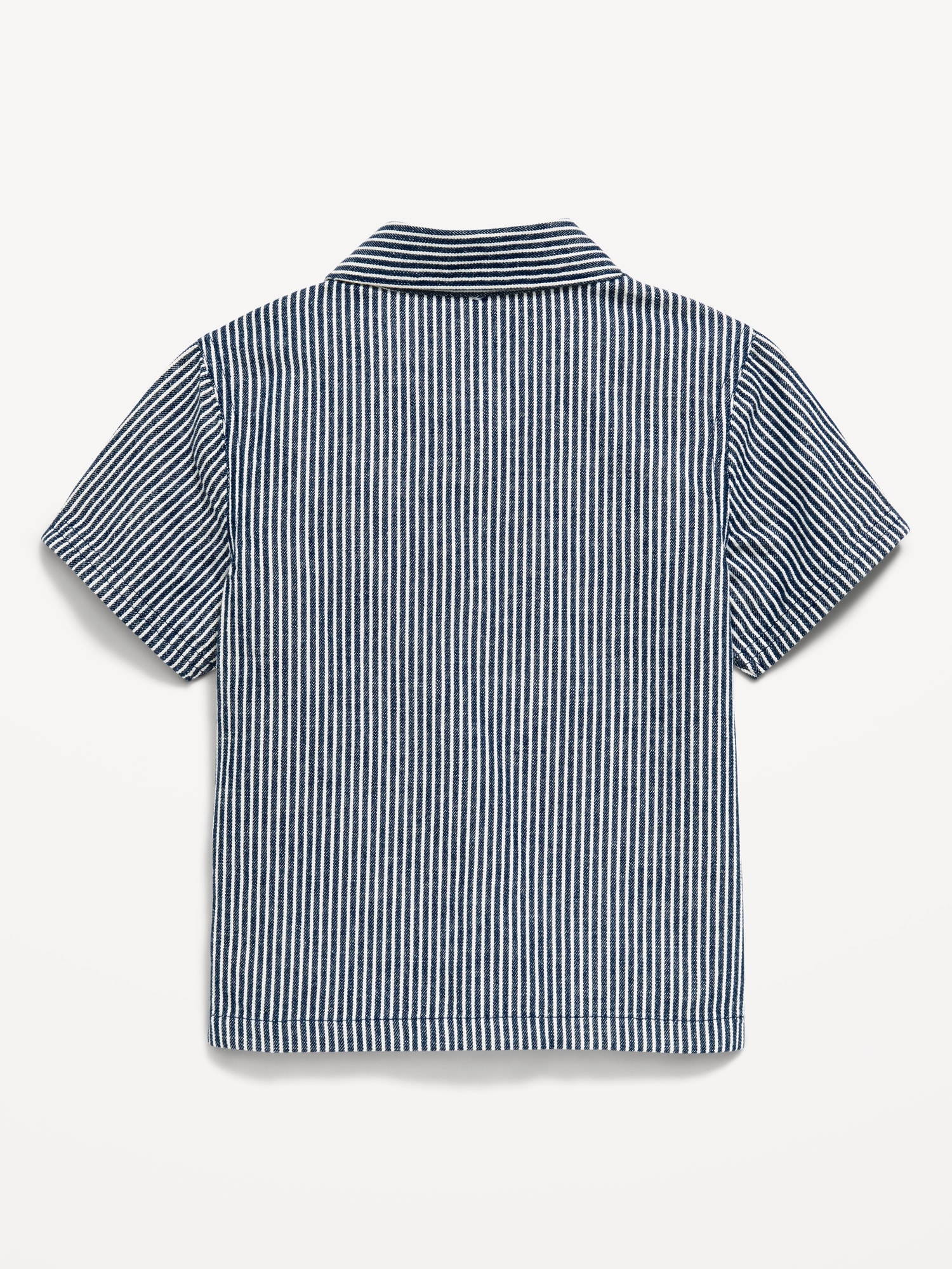 Short-Sleeve Striped Utility Shirt for Toddler Boys