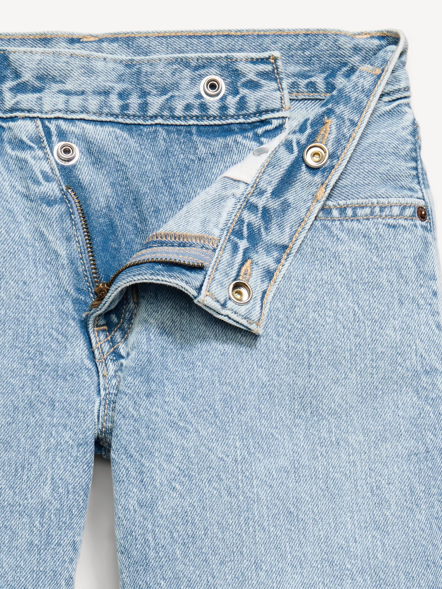 Baggy Crossover Jean Shorts for Girls