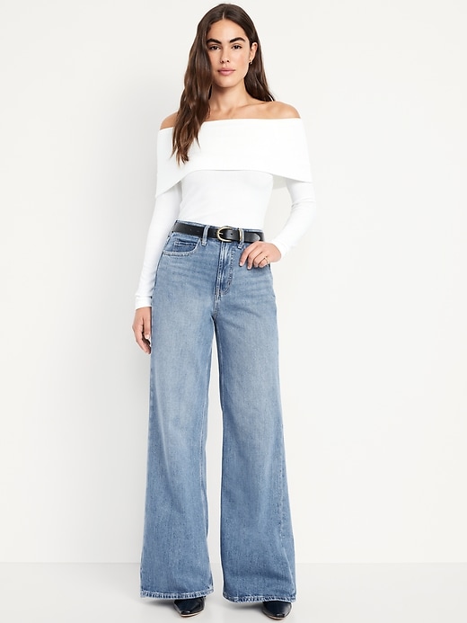 Extra High-Waisted Super Wide-Leg Jeans