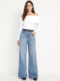 Extra High-Waisted Super Wide-Leg Jeans