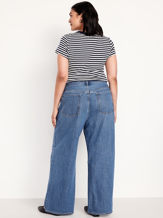 Image number 8 showing, Mid-Rise Wow Baggy Wide-Leg Jeans