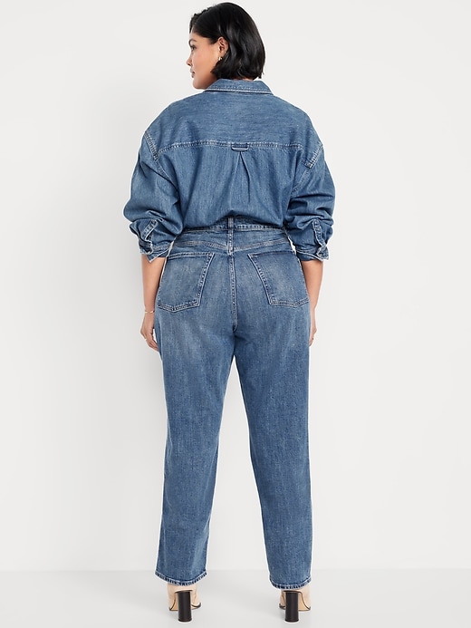 Image number 9 showing, Curvy Extra High-Waisted Straight Jeans