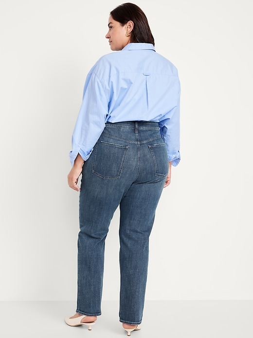 Image number 10 showing, Extra High-Waisted Straight Jeans