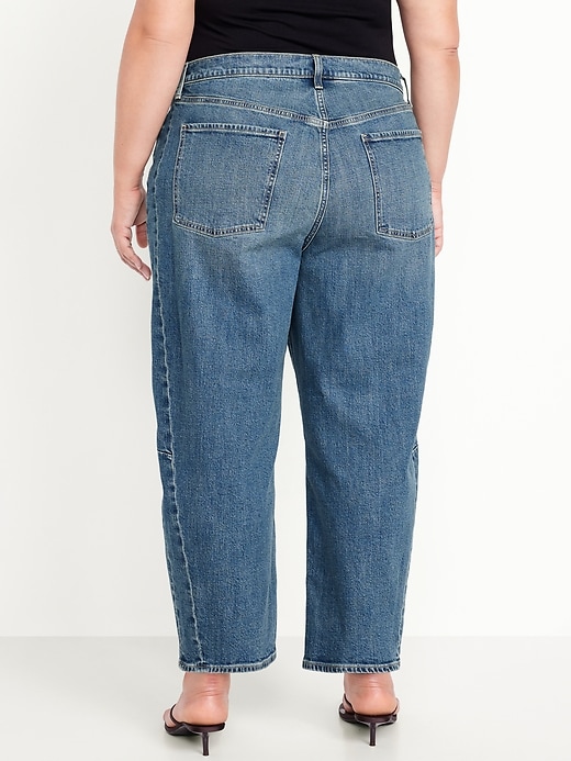 Image number 8 showing, High-Waisted Barrel Ankle Jeans