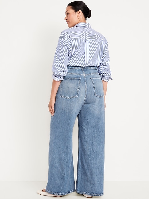 Image number 10 showing, Extra High-Waisted Super Wide-Leg Jeans