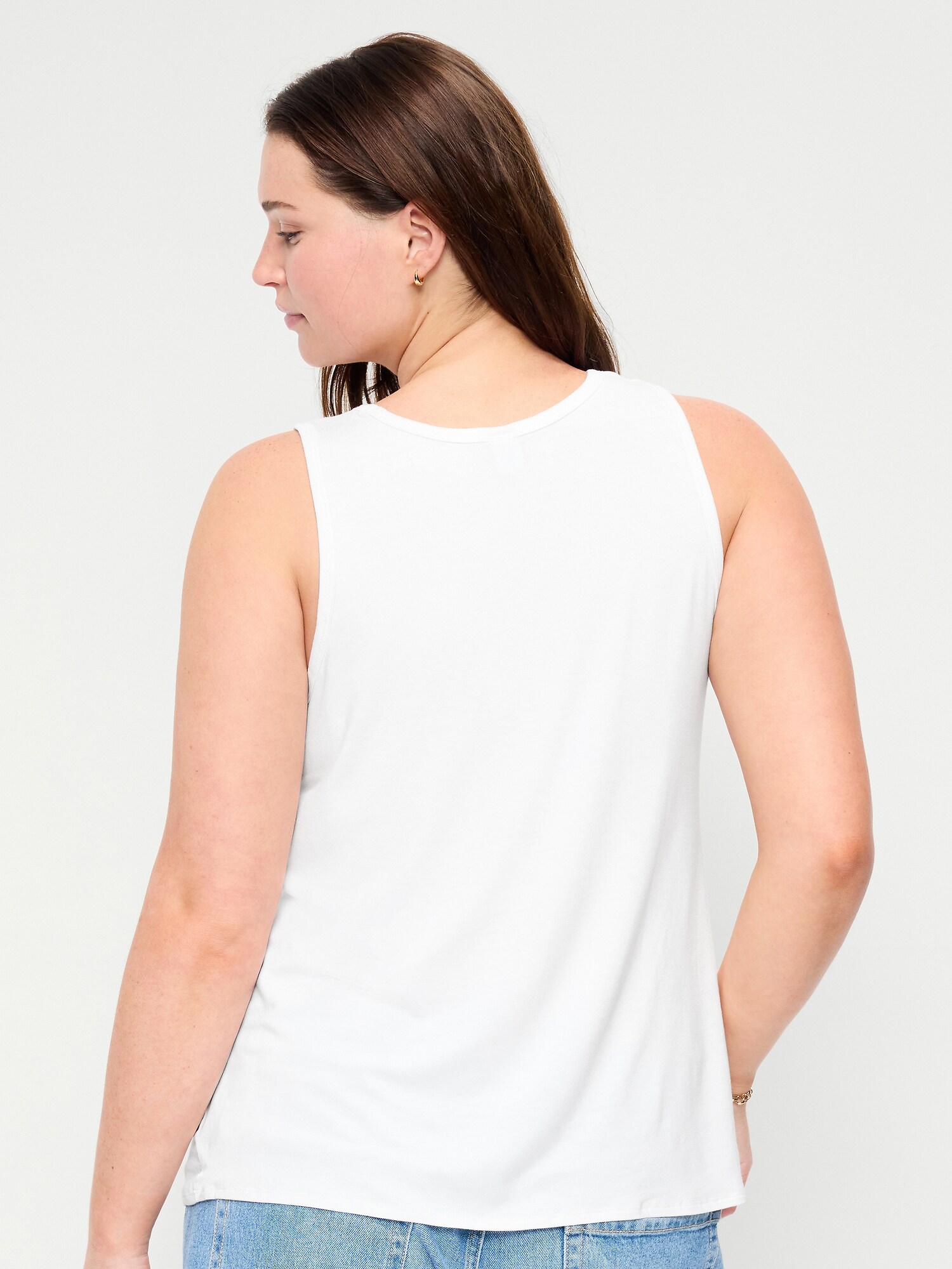 Женский топ Old Navy Luxe Sleeveless Top, цвет: Белый — фото 6