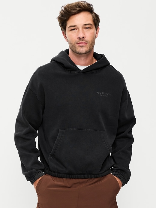 Image number 1 showing, Oversized Washed Cropped Hoodie