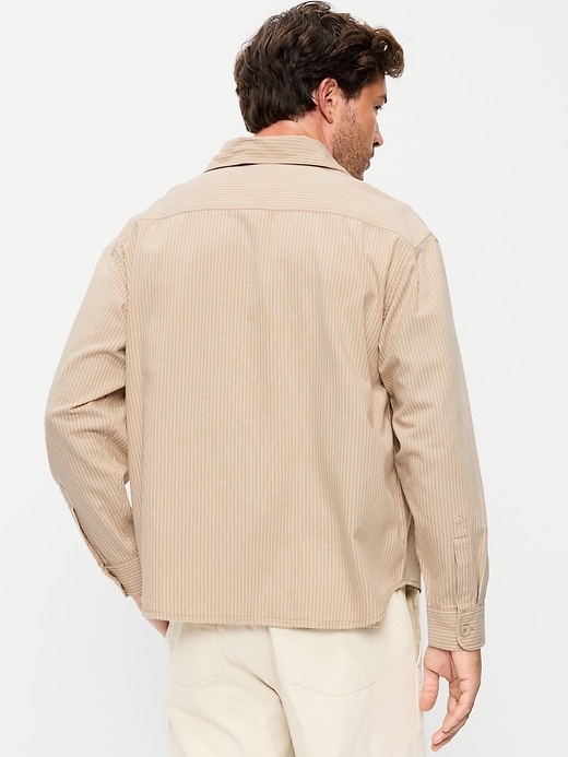 Image number 2 showing, Oversized Canvas Embroidered Workwear Shirt