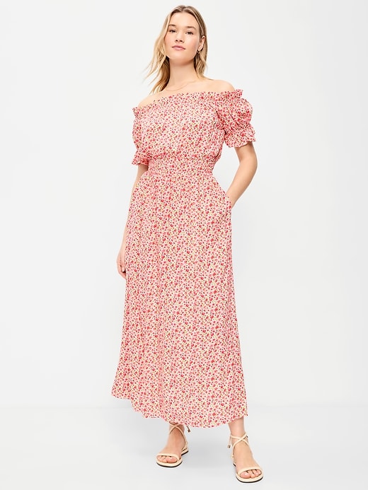 Image number 7 showing, Off-The-Shoulder Boho Maxi Dress