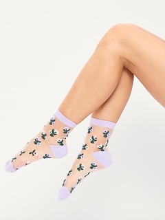 Sheer Quarter Crew Sock 2-Pack for Women