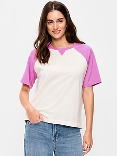 Vintage Crew-Neck Raglan T-Shirt