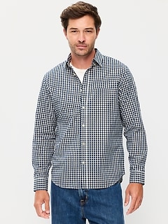 Classic Fit Everyday Plaid Poplin Shirt