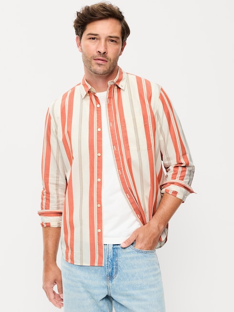 Classic Fit Everyday Striped Poplin Shirt