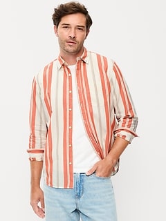 Classic Fit Everyday Striped Poplin Shirt