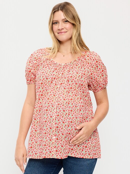 Image number 1 showing, Maternity Airy Button-Down Top