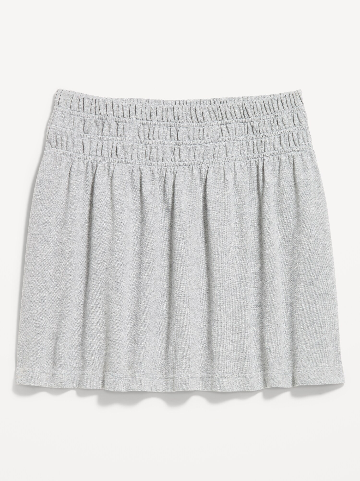 Женская юбка Old Navy SoSoft Terry Smocked-Waist Mini, цвет: Меланжевый серый — фото 5