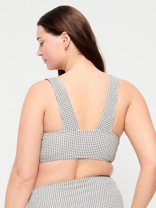 Image number 6 showing, Pique Longline Bikini Swim Top