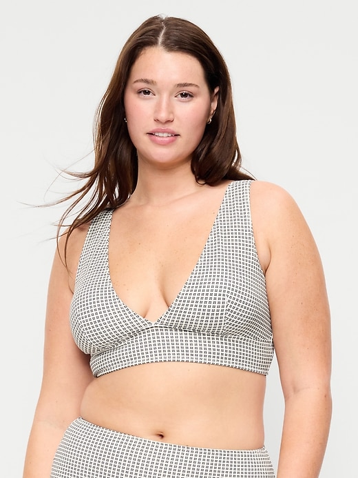 Image number 5 showing, Pique Longline Bikini Swim Top