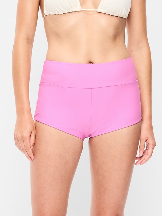 Image number 1 showing, High-Waisted Retro Swim Bottoms