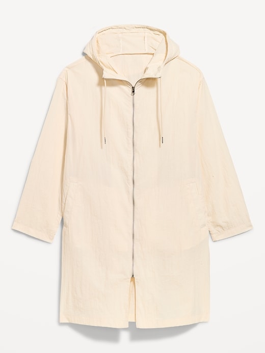 Image number 5 showing, Loose-Fit Hooded Trench Coat