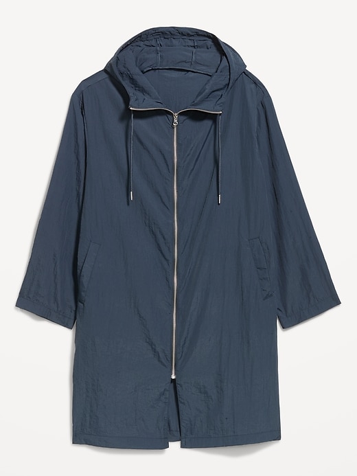 Image number 5 showing, Loose-Fit Hooded Trench Coat