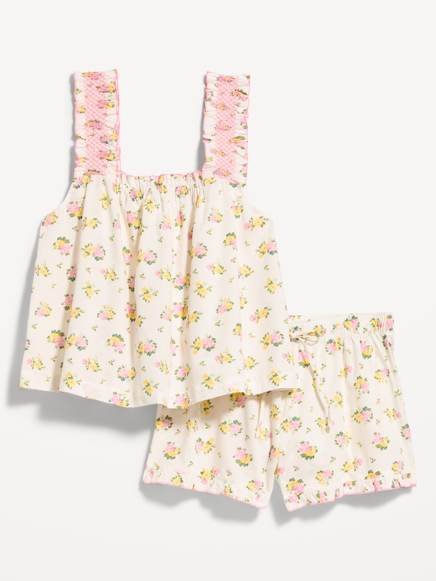 Ruffled Pajama Tank and Shorts Set