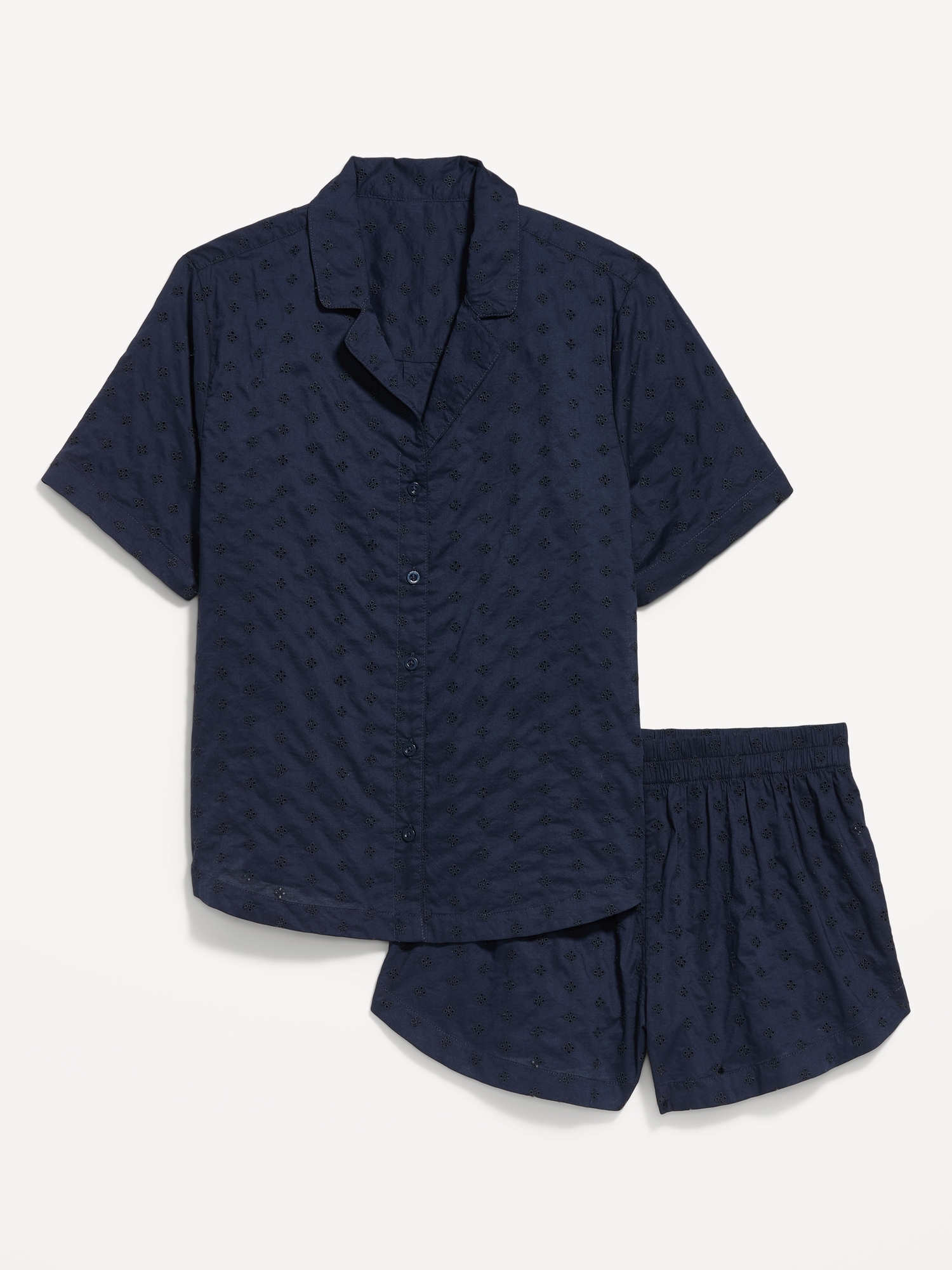 Classic Eyelet Sleep Short Set