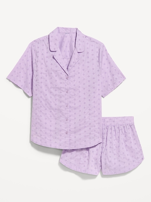 Image number 4 showing, Classic Eyelet Sleep Short Set