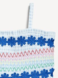 Image number 4 showing, Sleeveless Smocked Crinkle Top and Pants Set for Toddler Girls