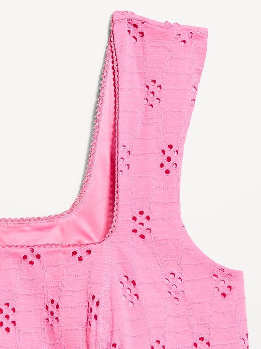Image number 4 showing, Seamed-Bodice Eyelet Tank Top