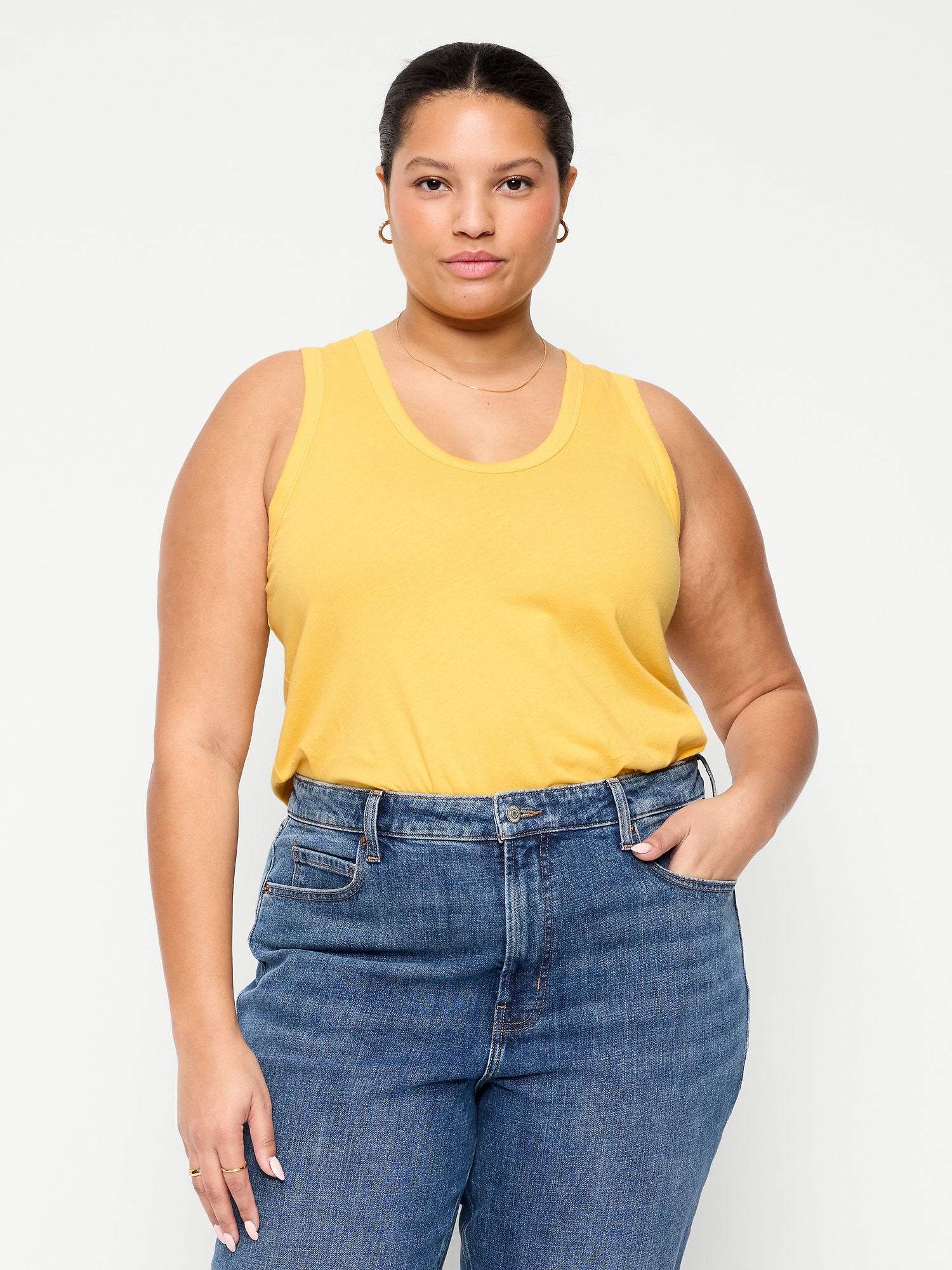 Relaxed Scoop-Neck Tank Top
