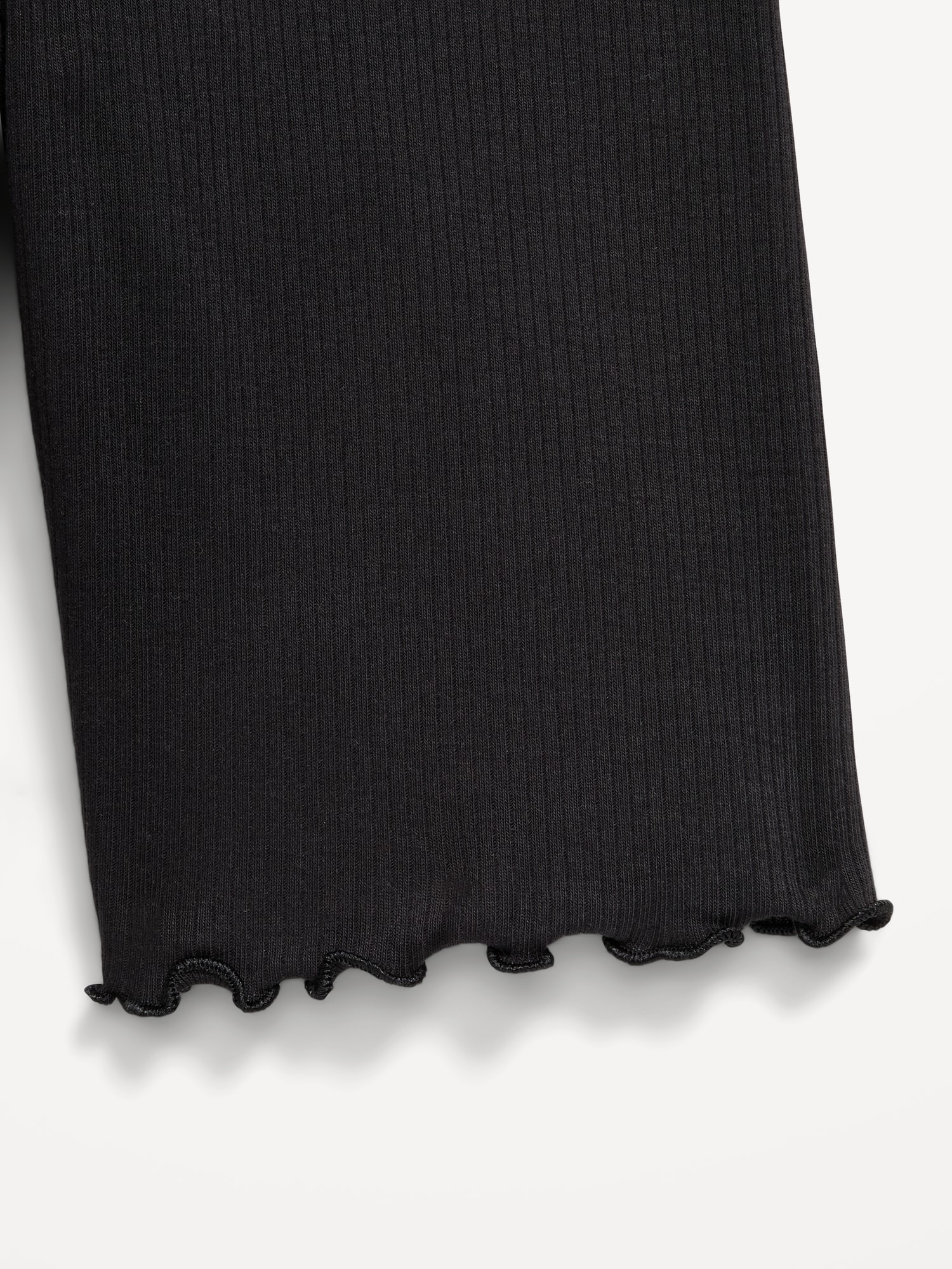 Ribbed Lettuce-Edge Biker Shorts for Girls