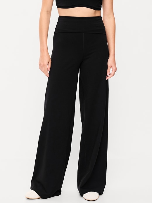 Image number 1 showing, High-Waisted PowerChill Wide-Leg Pants