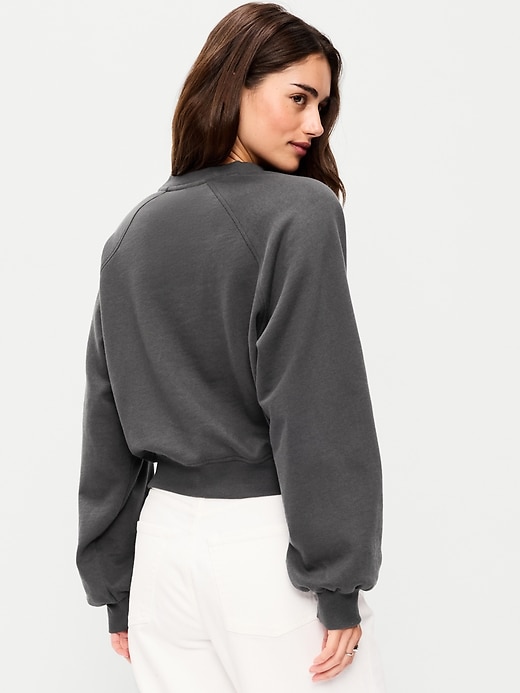 Image number 2 showing, SoComfy Oversized Button-Front Sweatshirt