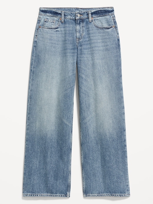 Image number 1 showing, Low-Rise Baggy Wide-Leg Jeans