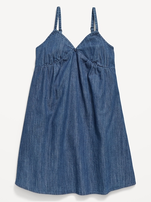 Image number 1 showing, Sleeveless Swing Jean Dress for Girls