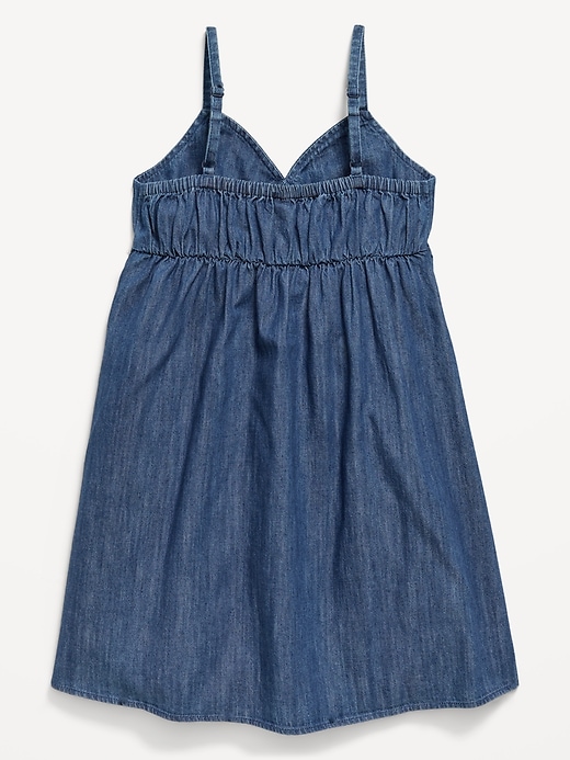 Image number 2 showing, Sleeveless Swing Jean Dress for Girls