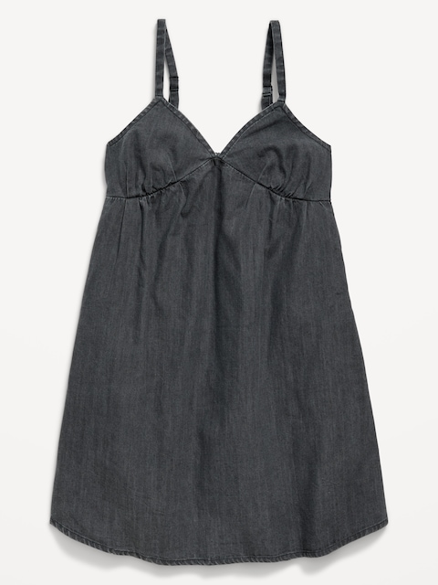 Sleeveless Swing Jean Dress for Girls