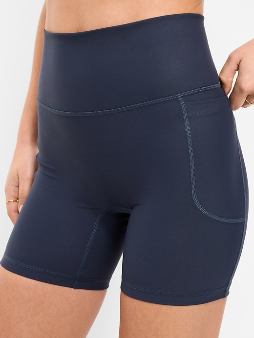 Image number 3 showing, Extra-High Waisted PowerSoft Boundless Pocket Biker Shorts-- 6-inch inseam