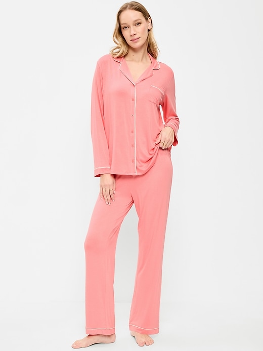 Image number 1 showing, Sunday Sleep Knit Jersey Pant Set