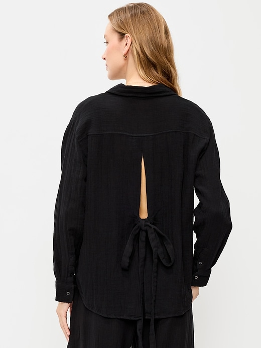 Image number 2 showing, Open-Back Button-Down Shirt